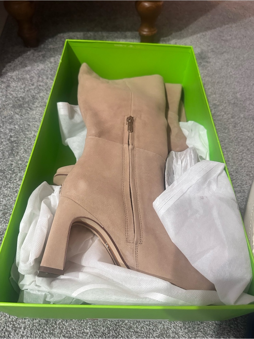 Sam Elderman women’s Issabel carmel suede Tall Boot 8.5 new - Picture 2 of 9